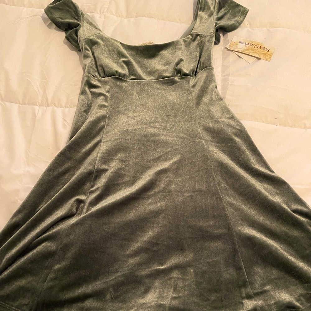 Velvet green dress